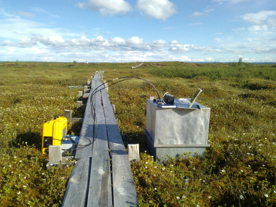 Автоматическая система измерения эмиссии парниковых газов на крупнобугристом болоте