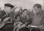 Слева направо: П.П. Вавилов, Е.С. Болотова, В.М. Швецова. 1961 год.